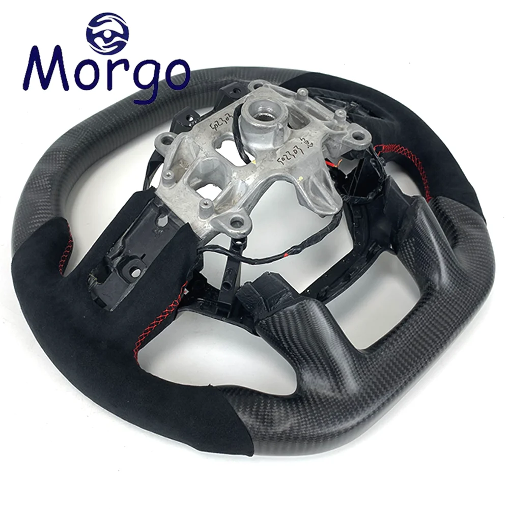 Interior Accessories Customized Matte Carbon Fiber Cars Steering Wheel for Dodge RAM 1500 2500 3500 TRX Racing Style Design view 6