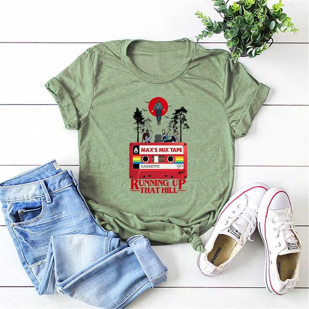 Running Up That Hill T Shirt Strange 4 Things Inspired Tshirt Unisex Tees Max’s Favourite Song T-shirt Casual Streetwear Tops