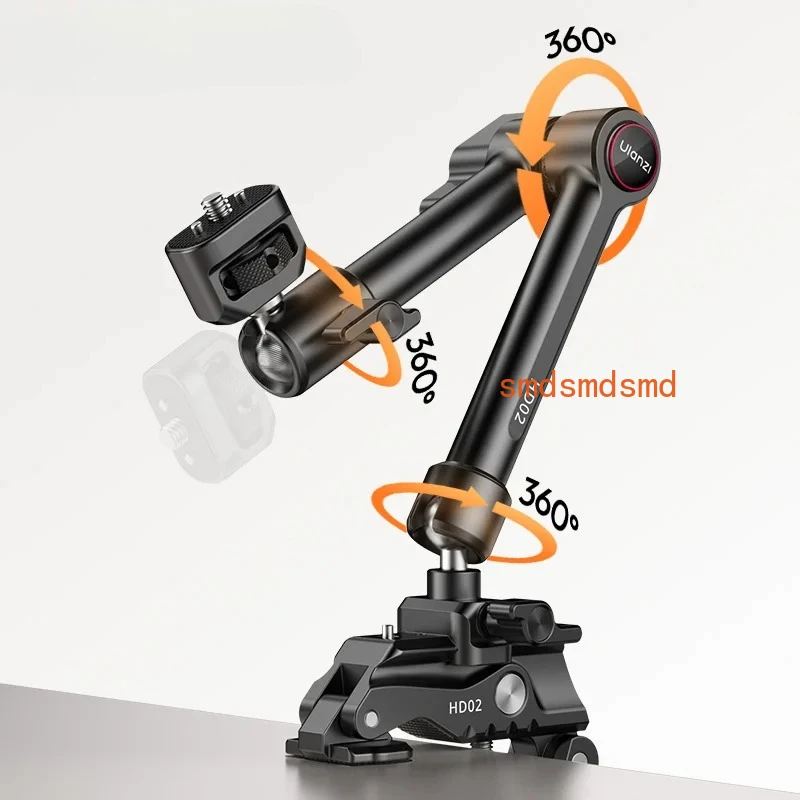 HD02 Super Clamp with 360° Mini Ball Head Quick Release Clamp Bracket Tripod Mount 1/4 Screw Clip for DSLR Camera Gopro