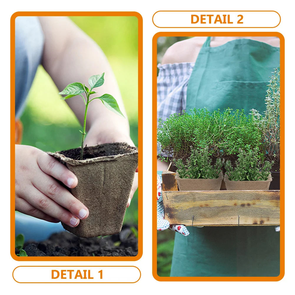 

1Set Paper Nursery Pots Biodegradable Garden Starter Pot Germination Planter Suitable for Flowers Small Plants Vegetables