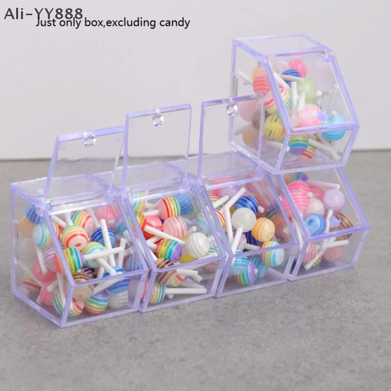 5Pcs Puppenhaus Mini Transparent Lagerung Display Rack Modell Puppenhaus Supermarkt Szene Dekoration Spielzeug Puppen Haus Zubehör