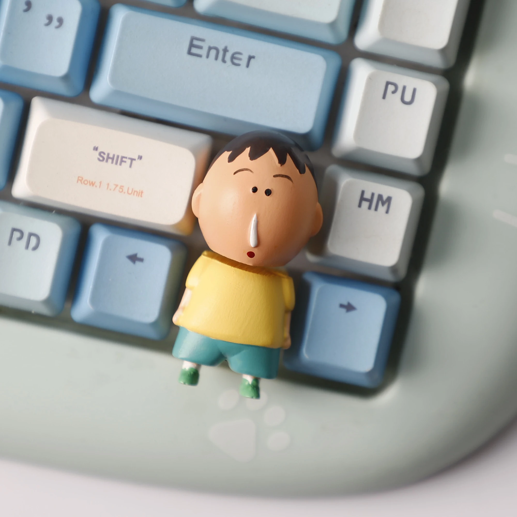 YMDK Cute Resin Cartoon Animation Creative Personalized Keycaps Three-dimensional  Decorate Key Caps for MX Mechanical Keyboard