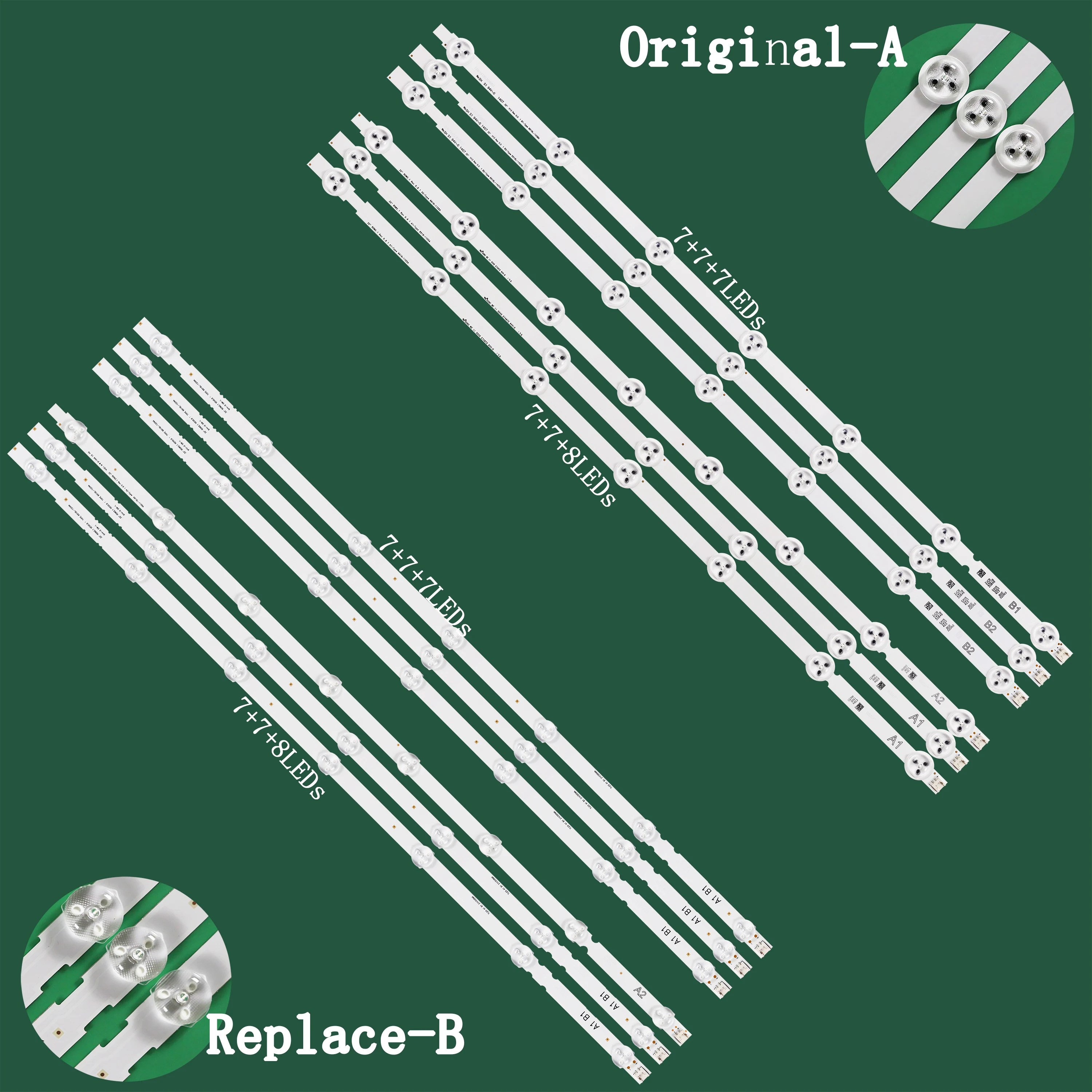 

NEW 3pcs LED Strip for LG 32" 32LA620V-ZA 32LN575S 32LA615VZA 6916L-1204A 6916L-1205A 6916L-1105A 1106A 6916L-1295A 6916L-1296A