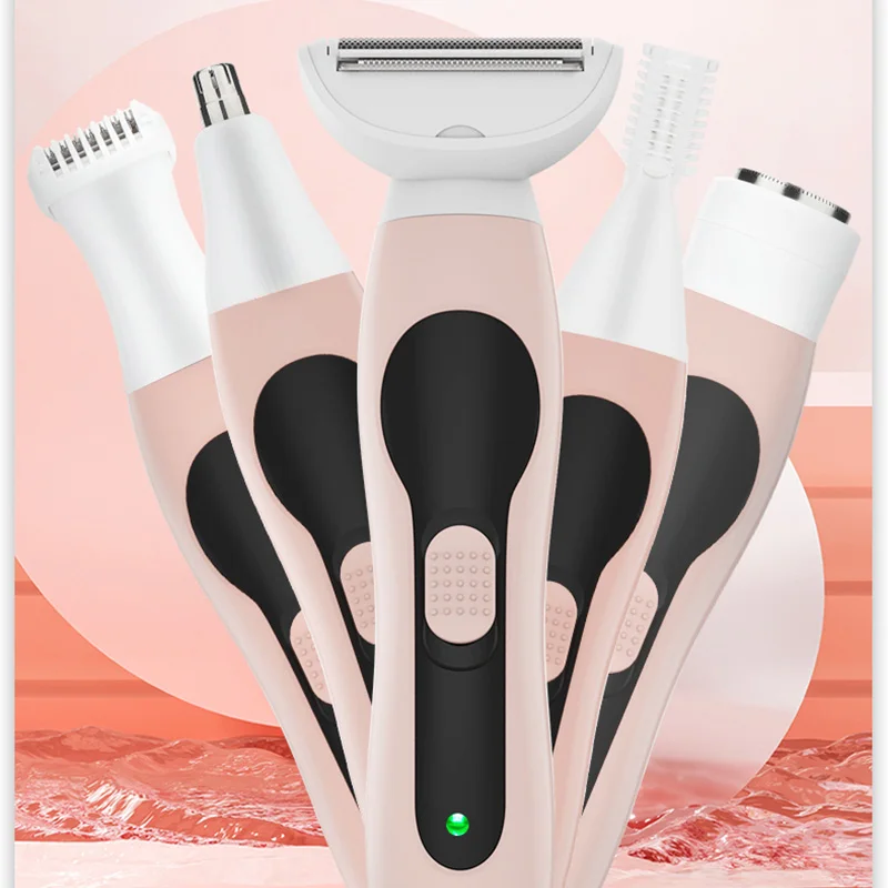 

5 In 1 Electric Face Epilator USB Charging Bikini Trimmer Multi-Purpose Portable Shaving Machine for Arms Armpit Legs
