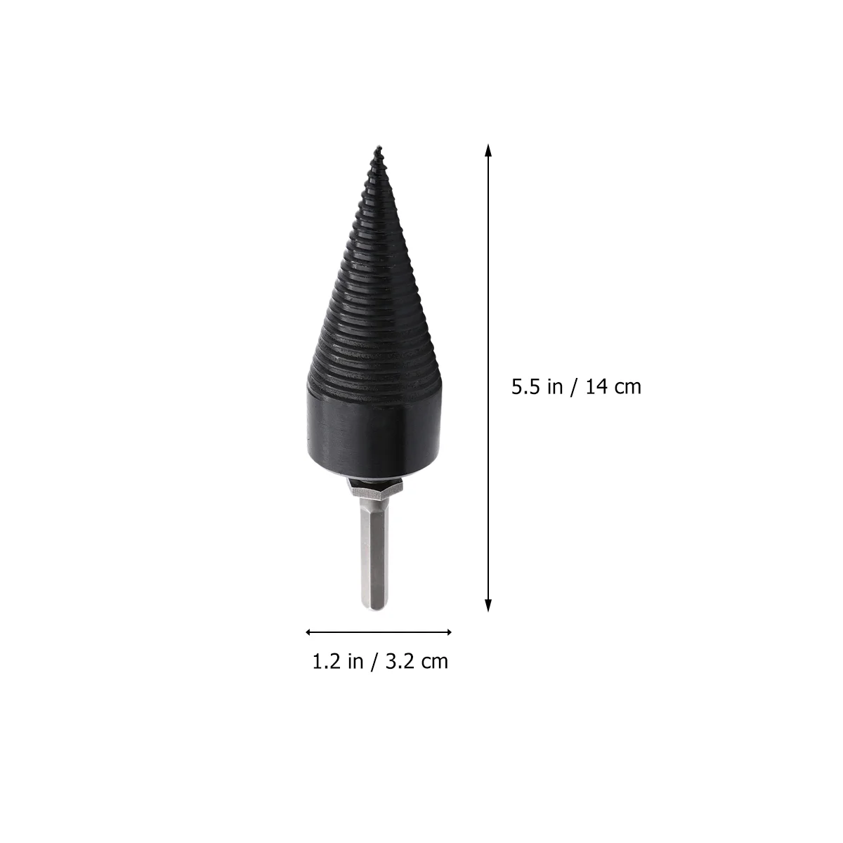 32mm Hexagonal Handle Chopping Wood Drill Firewood Drill Bit Chop Wood Splitting Tool Size S ( 8mm Hex Handle)