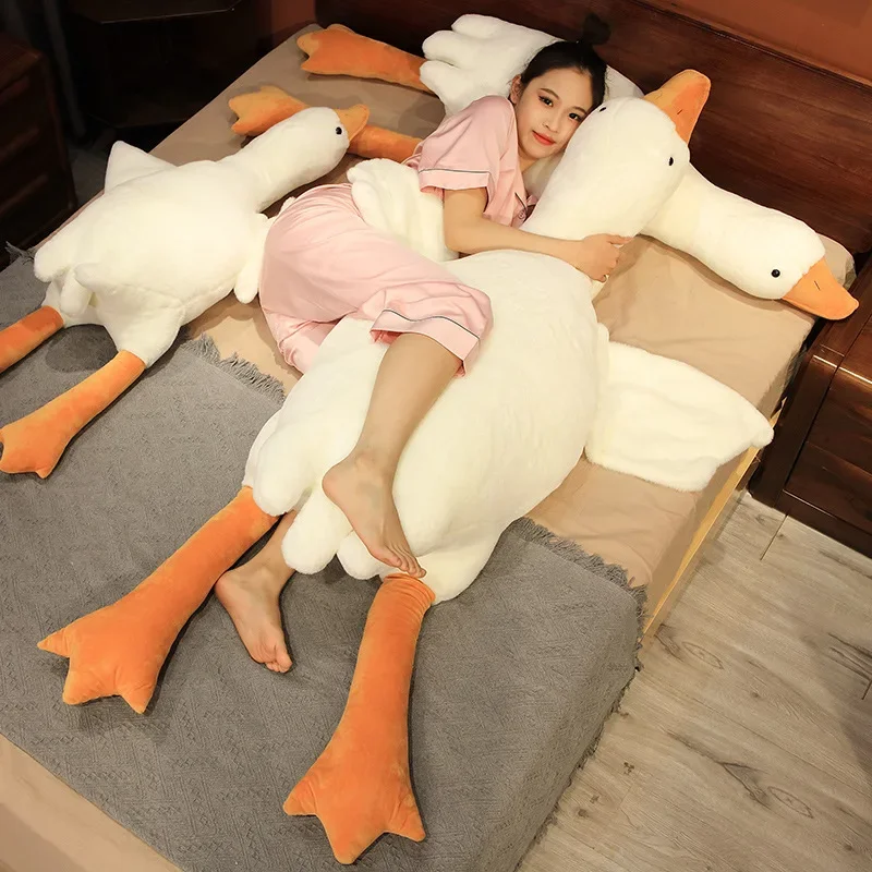 Big White Geese Pillow Plush Toy Big Goose Doll Sleep Hug Doll Ragdoll Bed Sleeping Birthday Gift for Girls Christmas New Gift