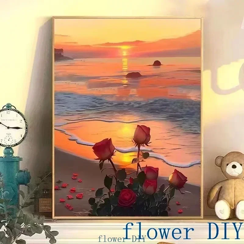 

Flower Diy1923-223.86 Cartoon Digital Oil Painting Moon Night Scene Filling Suitable For Adults Hand-painted Suit Handicraft 2