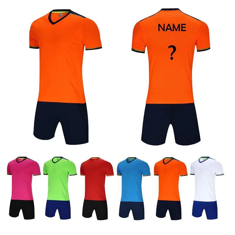 Custom Football Jersey Set for Men Adult Kids Tracksuit Jersey Kit Man Children Team Training Football Uniform Netherland Spain