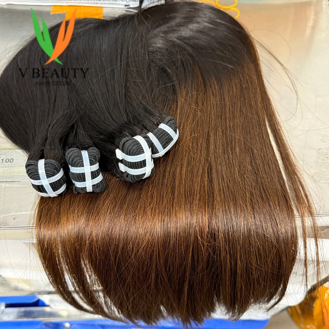 

Наборы необработанных вьетнамских человеческих волос V Beauty 16A, 26 дюймов, двойной плотности, 100% натуральные прямые волосы для наращивания.