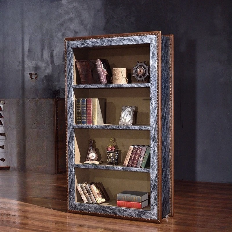 

Personalized retro bookcase study office floor-to-ceiling bookcase, file shelf shelf LOFT furniture