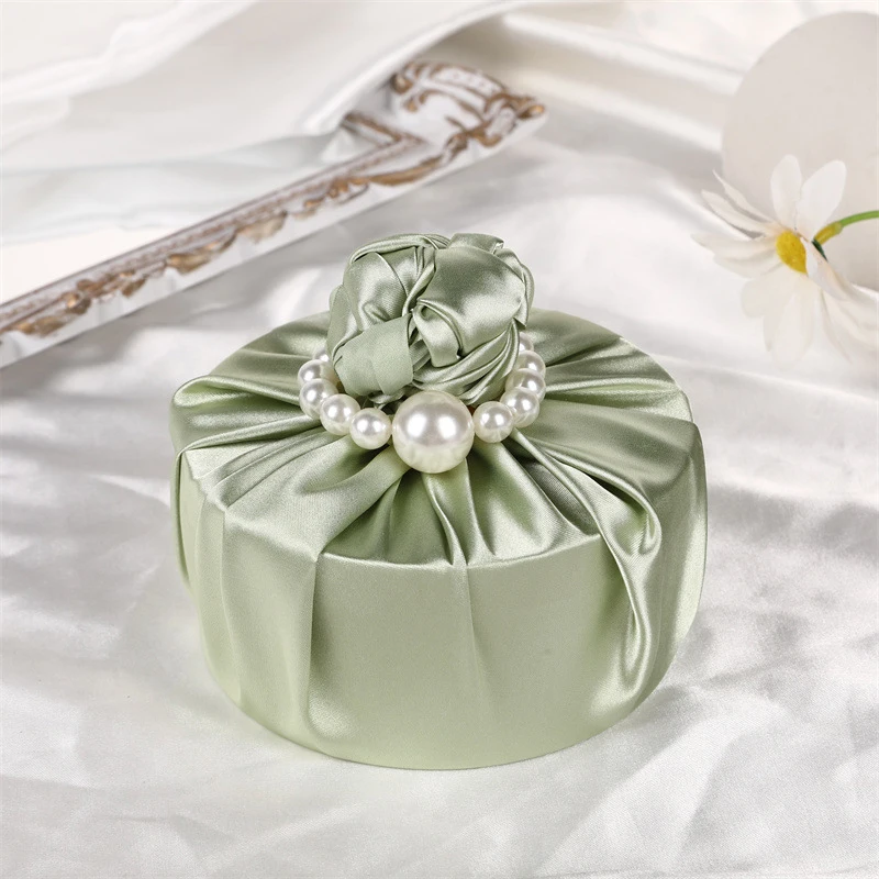 Wedding Candy Box Satin Pearl Gift Box Package Case Jewelry Storage Container Gift Bag Marry Return Gift