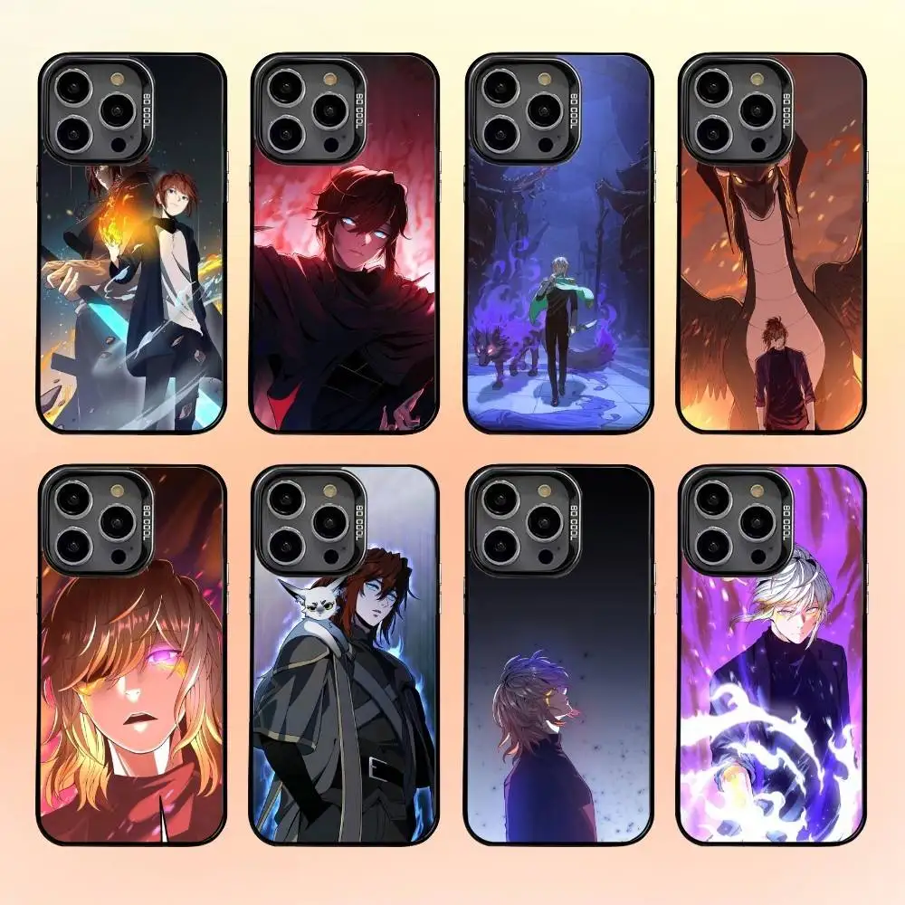 

Anime T-The Beginning After End Phone Case For iPhone 16,15,14,13,12,11,Pro,MAX Gray Matte Silicone Black Cover