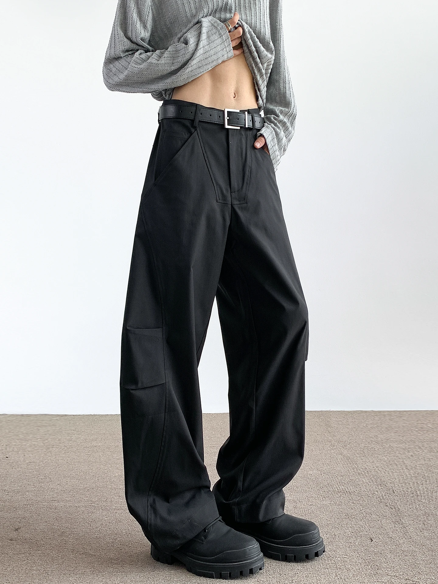 

Casual Pleated Straight Leg Men's Spor Trendy Youthful Retro Japanese Sle American High Street Pants Travel Suitable Poly...