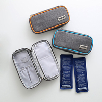 Portable Insulin Cooler Bag with 2 Ice Bags Outdoor Travel Waterproof Aluminum Foil Insulated Diabetic Insulin Cooler Case Box