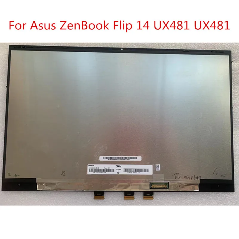 Original 14.'' inch 1920*1080 For ASUS ZenBook Duo UX481 UX481FA UX481F UX4100F Laptop LCD Panel Touch Screen Assembly