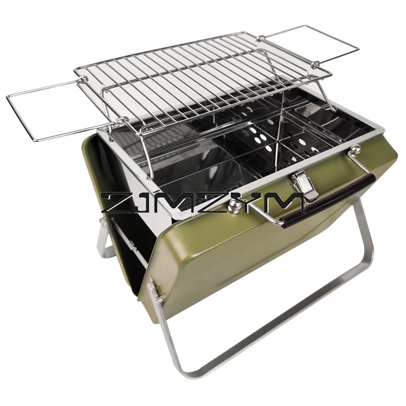 

Portable Outdoor Barbecue Stove Hand-held BBQ Grills Folding Camping Gear Charcoal Picnic Supplies