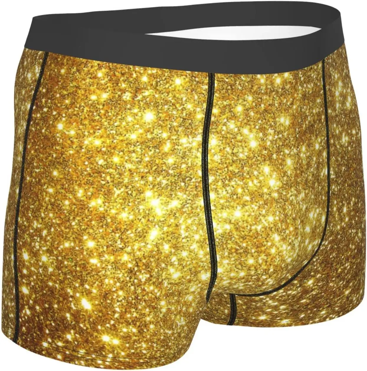 Men\'s Briefs Underpants Glittering Gold Scales Print Mens Soft Underwear,Comfy Breathable Short Trunk