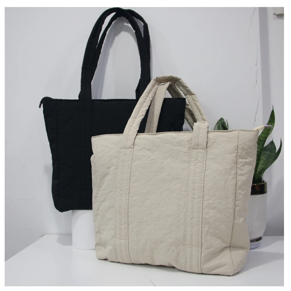 

Зимняя утолщенная сумка из хлопчатобумажной ткани, 2 цвета, большая вместительная женская дорожная сумка, новые дизайнерские женские сумки на плечо