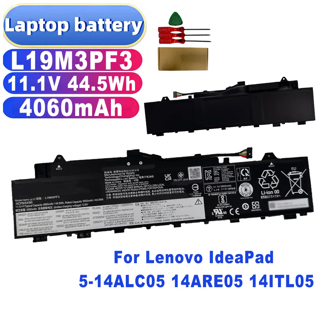 L19M3PF3 L19C3PF3 L19L3PF7 L19M3PF4 11.1V 44.5Wh 4060mAh Laptop Battery for Lenovo IdeaPad 5-14ALC05 14ARE05 14ITL05