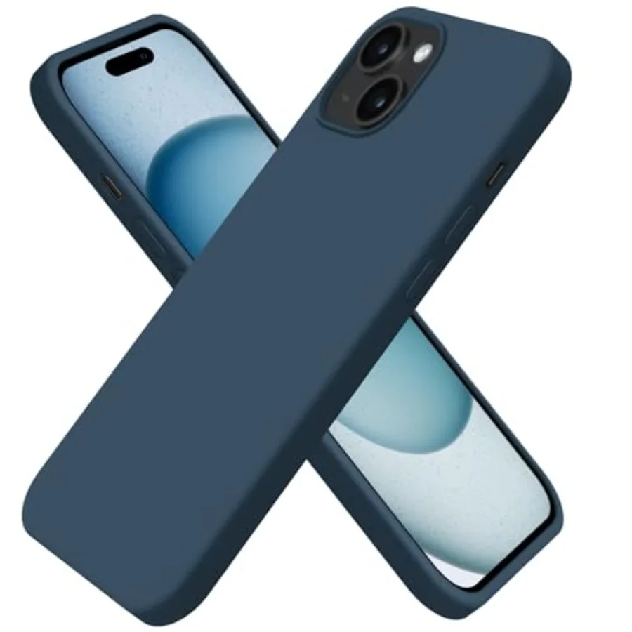 

for iPhone 15 Case Liquid Silicone Slim Shockproof Protective Cover 6.1 Inch Anti-Scratch Drop Protection, Cobalt Blue