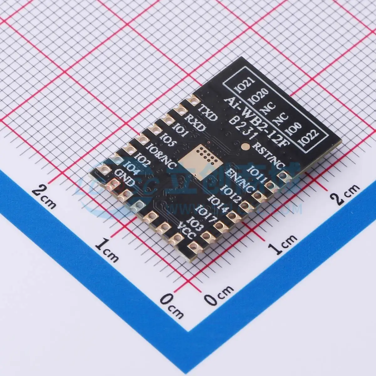 5pcs Ai-WB2-12F SMD-22P BL602chip 802.11b/g/n BLE5.0 I2C UART SPI WiFi Wireless Module for Smart Home System