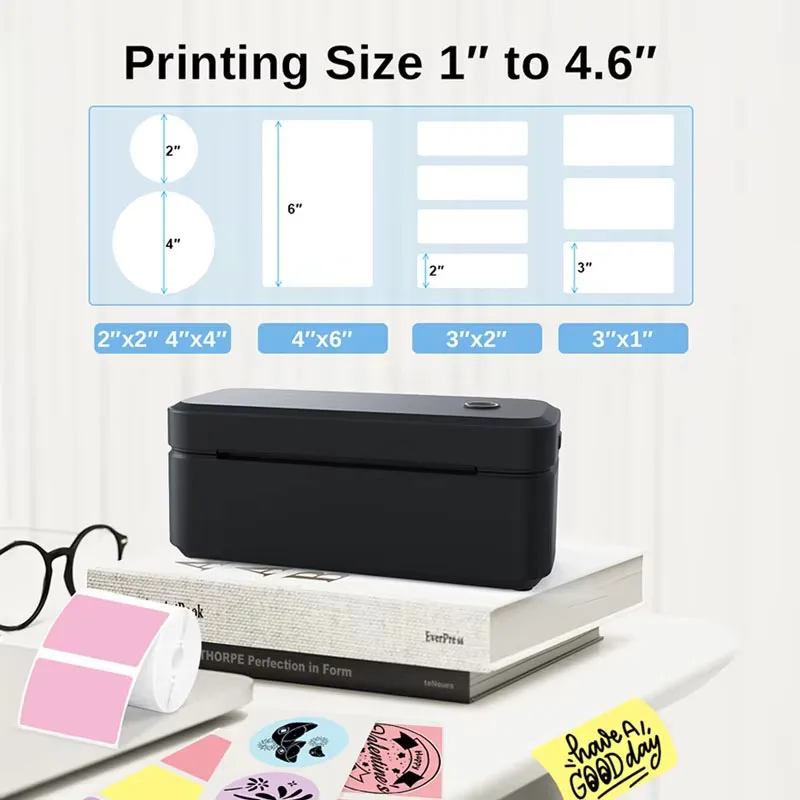 데스크탑 프린터 X4 휴대용 열전 사 프린터 Bluetooth 20-80mm 라벨 전사 용지 사무실 홈용 무 잉크 라벨 프린터 NEW