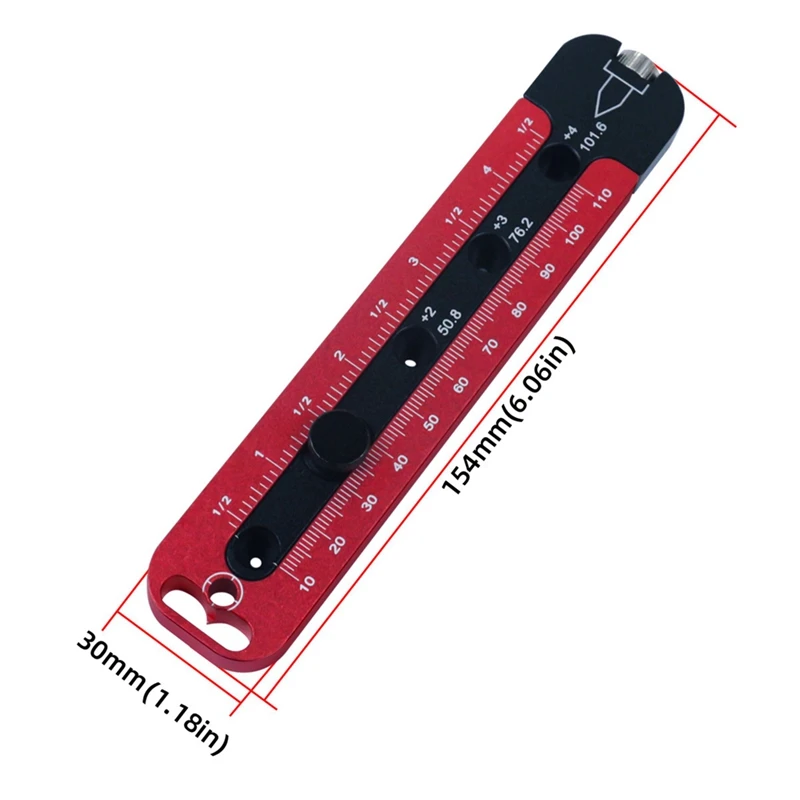 Cirkelkrabber Cirkeltekengereedschap-Metrisch/Inch Verstelbare Ronde Markeermeter