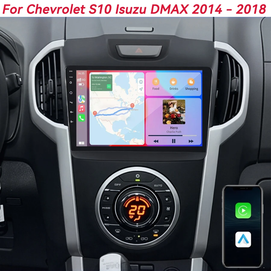 

Android 16 Car Radio For Chevrolet S10 Isuzu DMAX D-Max 2014 - 2018 Navigation GPS Stereo Multimedia Video Player Carplay Auto