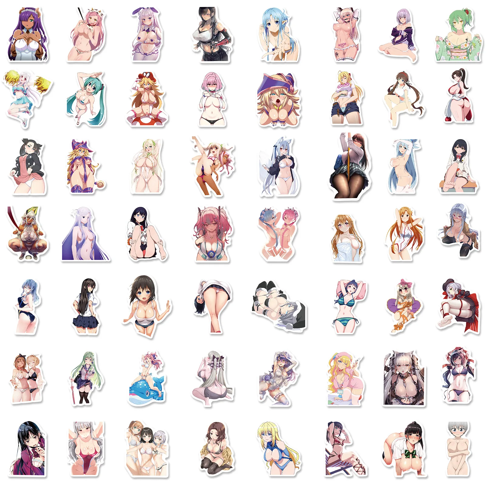 200pcs Non-repetitive Action Sexy Bunny Girl Bikini Girl Loli Stickers