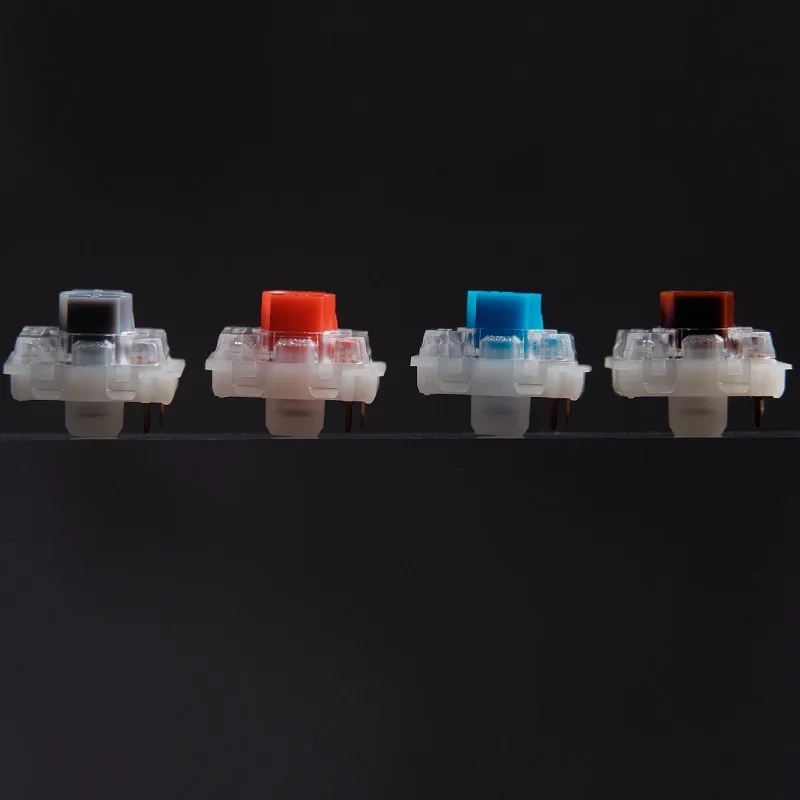 GATERON KS-33 profil rendah 2.0 saklar 3 Pin biru merah coklat perak RGB disesuaikan DIY panas Swap poros Keyboard mekanis