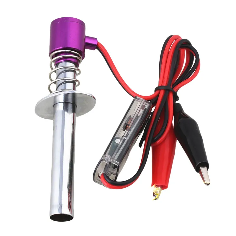 6-12V Upgraded Electronic Glow Plug Igniter With Alligator Clip For HSP 1/10 Scale Models Nitro RC Car Buggy Baja Himoto 80100