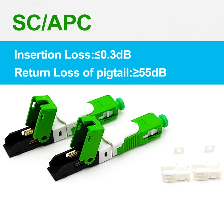 100/ 200PCS/Lot FTTH ESC250D SC APC/ SC UPC Single-Mode Fiber Optic Quick Connector FTTH SM Optic Fast Connector