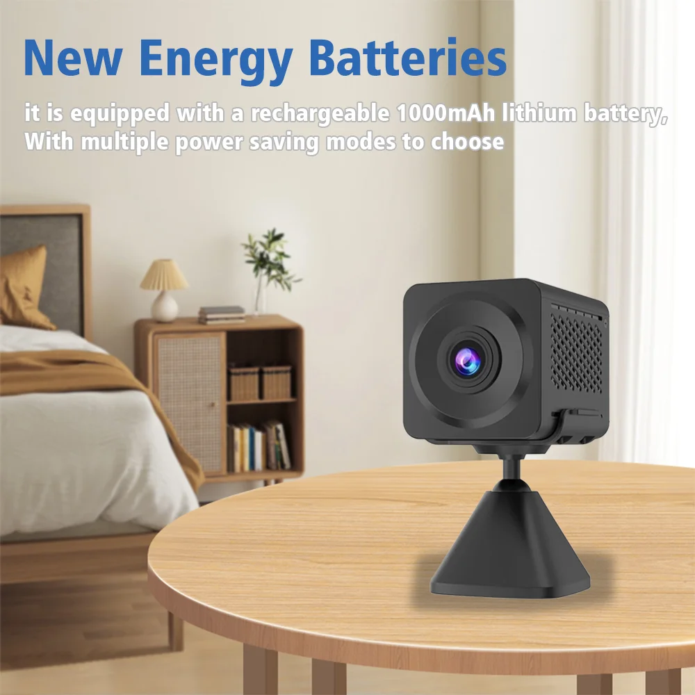 O-Kam-Mini caméra vidéo intérieure, moniteur de batterie WiFi, audio bidirectionnel, protection de sécurité HD, surveillance, caméra IP portable, 5MP