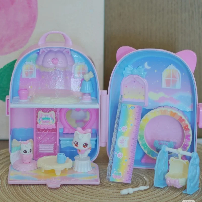 Autentico desiderio magico gattino zaino giocattolo principessa AnAn borsa da scuola regalo di compleanno per bambini giocattoli di peluche per bambine