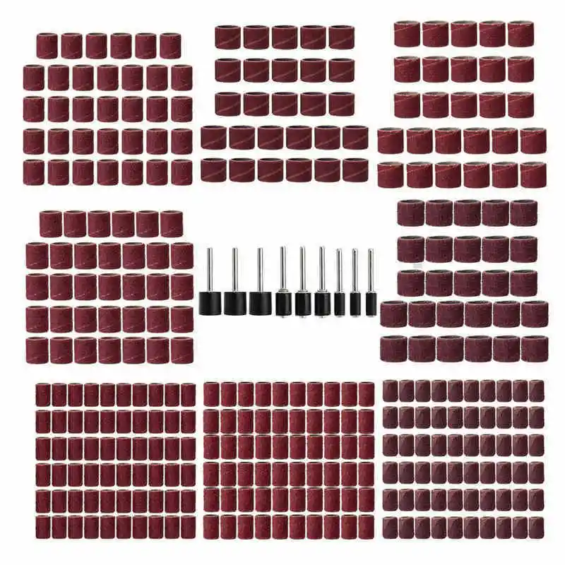 338 PCS Sanding Set Abrasive Sanding Drum Kit For Small Crafts Body Work In Tight Spaces Finish Soft, Hard Woods