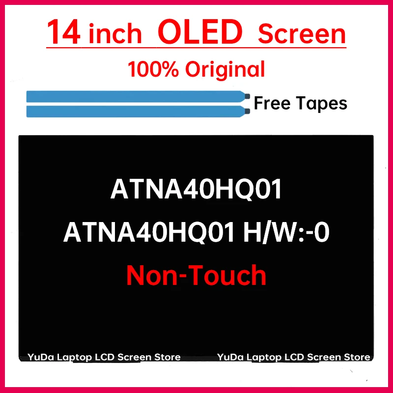 

14" Laptop OLED LCD Screen ATNA40HQ01 For Lenovo IdeaPad Slim 5 14IAH10 14AHP10 14AKP10 14IRH10R Display Matrix Panel Non-Touch