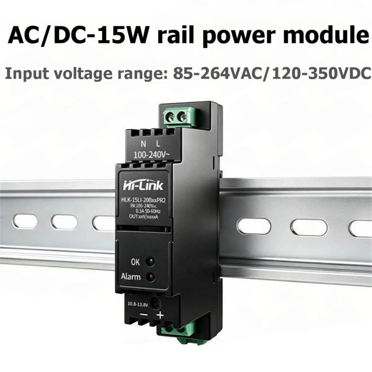 (▲★HUND) 15W DIN Rail AC DC Switching Power Supply Isolated Converter Industrial Module SMPS Compact HLK-15LI-20B12PR2
