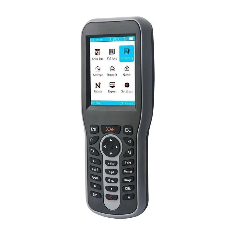 Portable Wireless 2D Barcode Scanner Handheld Data Collector Inventory Terminal with CMOS QR Code Reader for Express Delivery