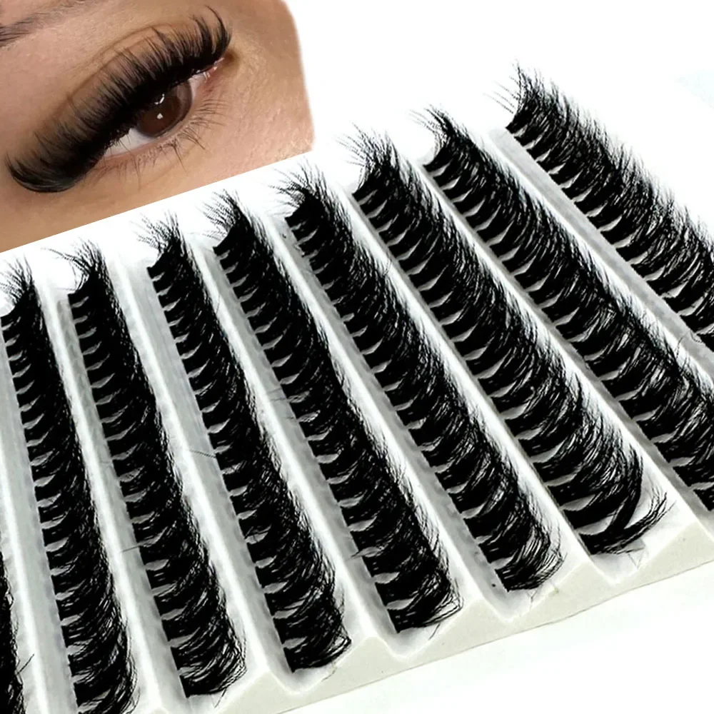 NEUE 3D Flauschige Nerz Wimpern 200 Bundles Natürliche Wimpern verlängerung 3D Russland Individuelle Wimpern Cluster Make-Up Werkzeuge Wimpern Zilien