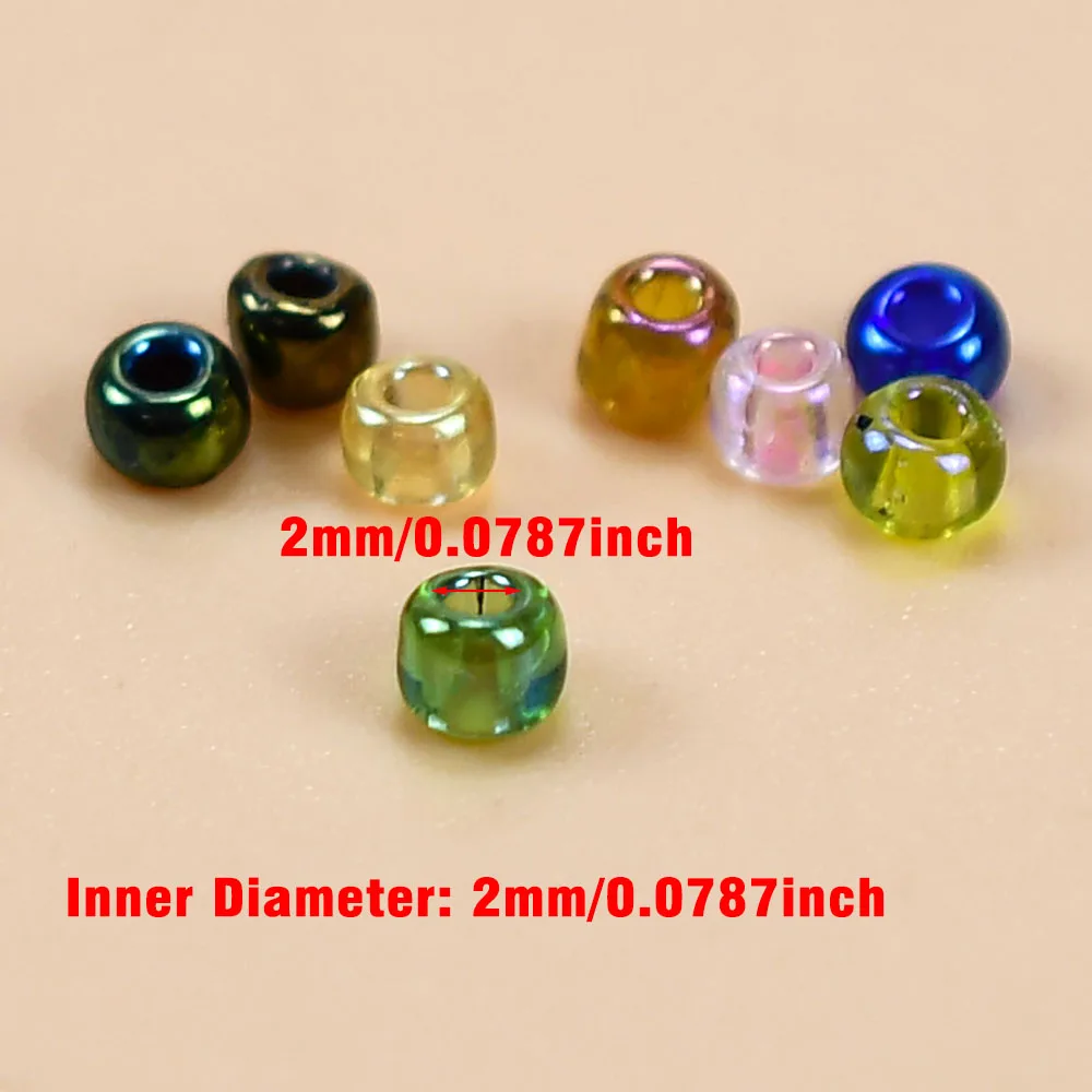 Cuentas de vidrio metálicas japonesas 2mm para señuelos de pesca - imagen 5