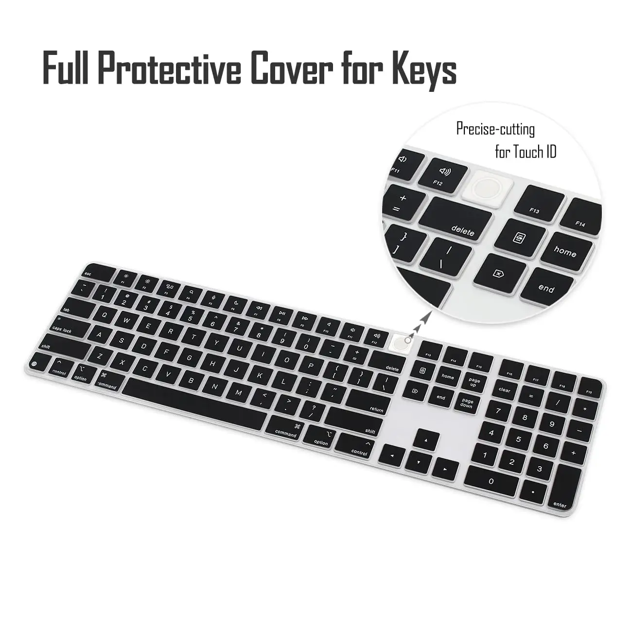 for 2025 2024 Magic Keyboard and Numeric Keypad iMac M4 A3119 MXK73LL/A Keyboard Cover Skin Silicone Apple Magic Protector
