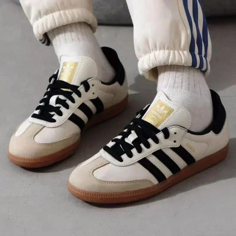 아디다스 오리지널 삼바 OG 크림 화이트 패션 남성 여성 스케이트 보드 신발 캐주얼 야외 운동화 ID0478