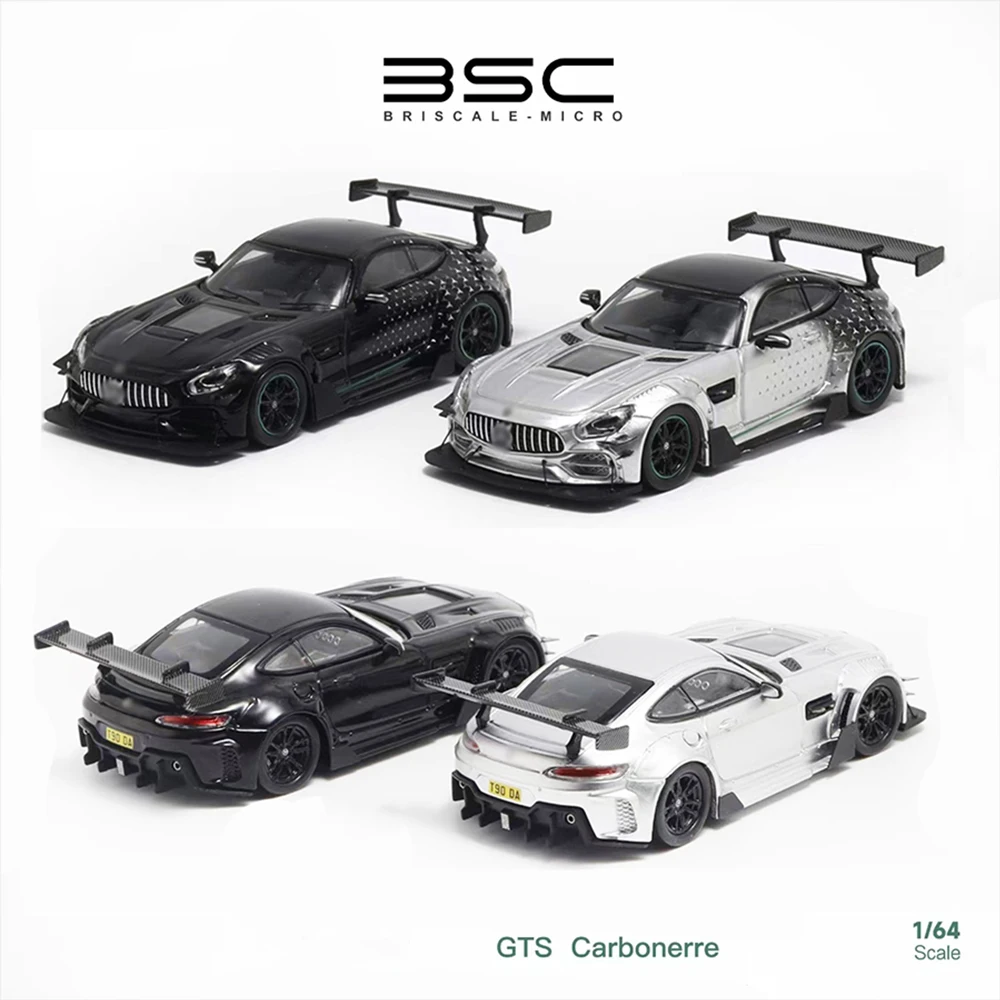 

1/64 BSC Модель автомобиля GTS и Carrera Bus Carbon männ Sports Vehicle Литой под давлением автомобиль Коллекция игрушек для хобби с витриной для взрослых