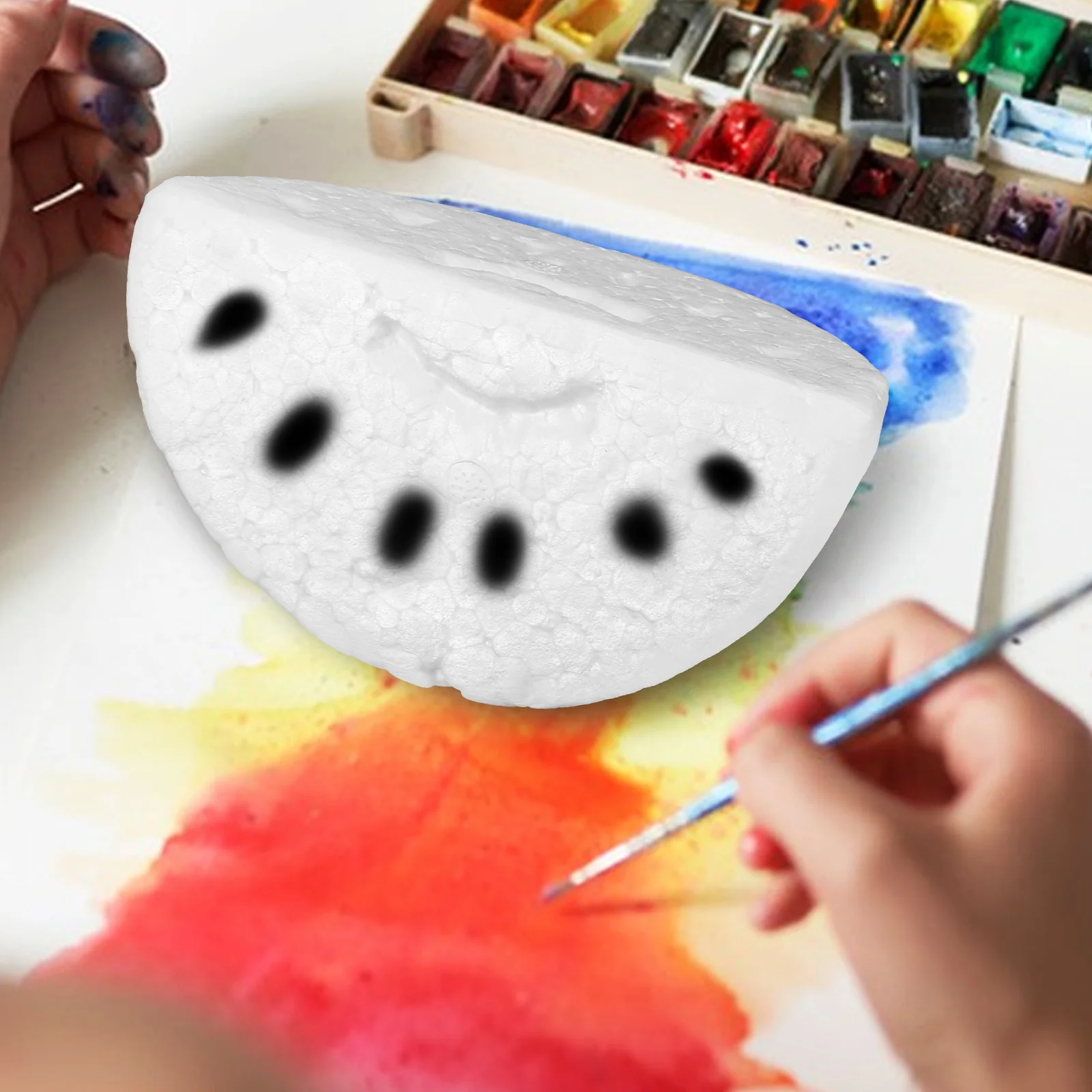 5 قطع من مواد الطلاء اليدوية الفارغة بالبطيخ الأبيض للمشروعات اليدوية والديكورات المصنوعة يدويًا ومستلزمات خفيفة الوزن