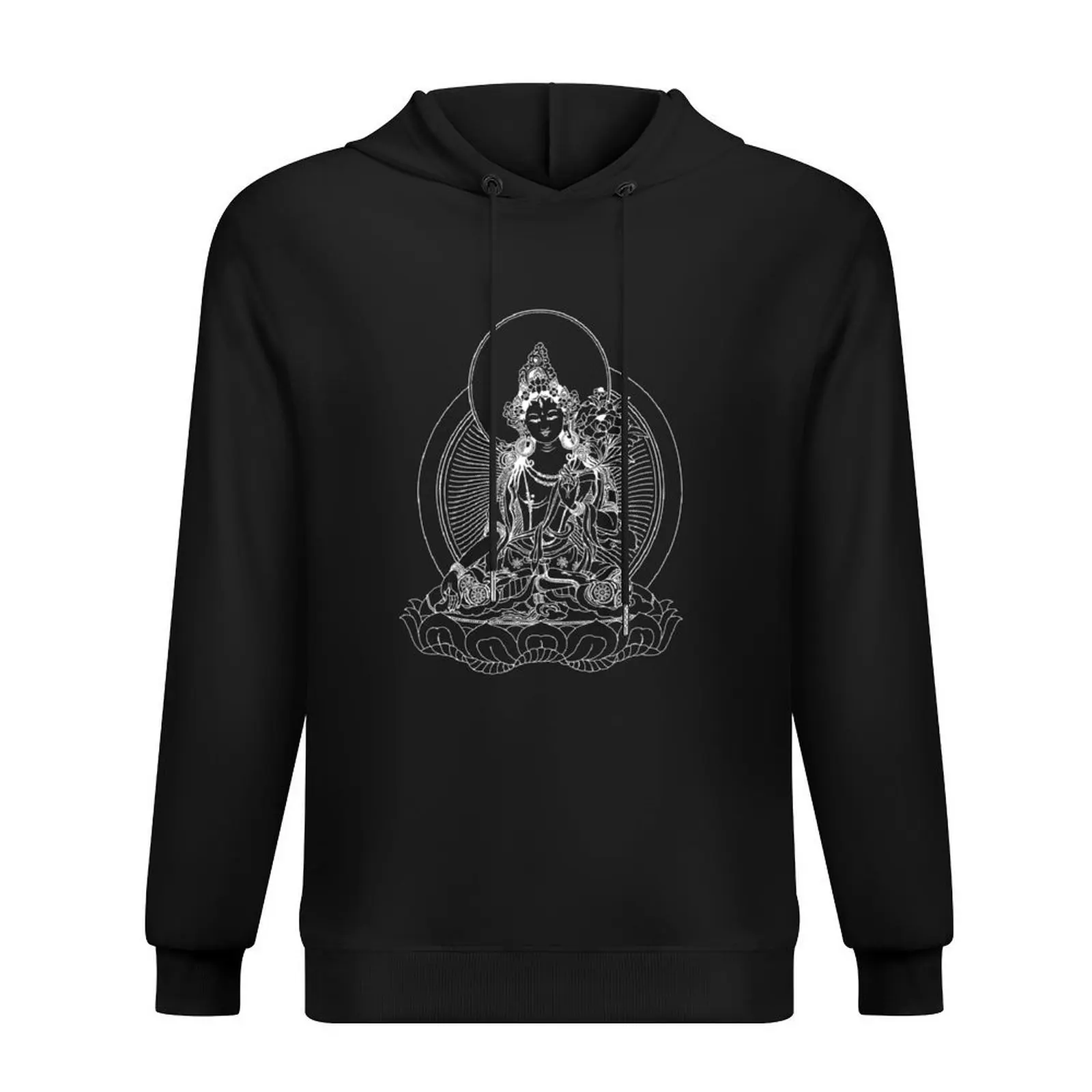 

White Tara Classic Buddhist Image Hoodie men's winter sweater anime clothing men's sweat-shirt set fashion men man hoodie