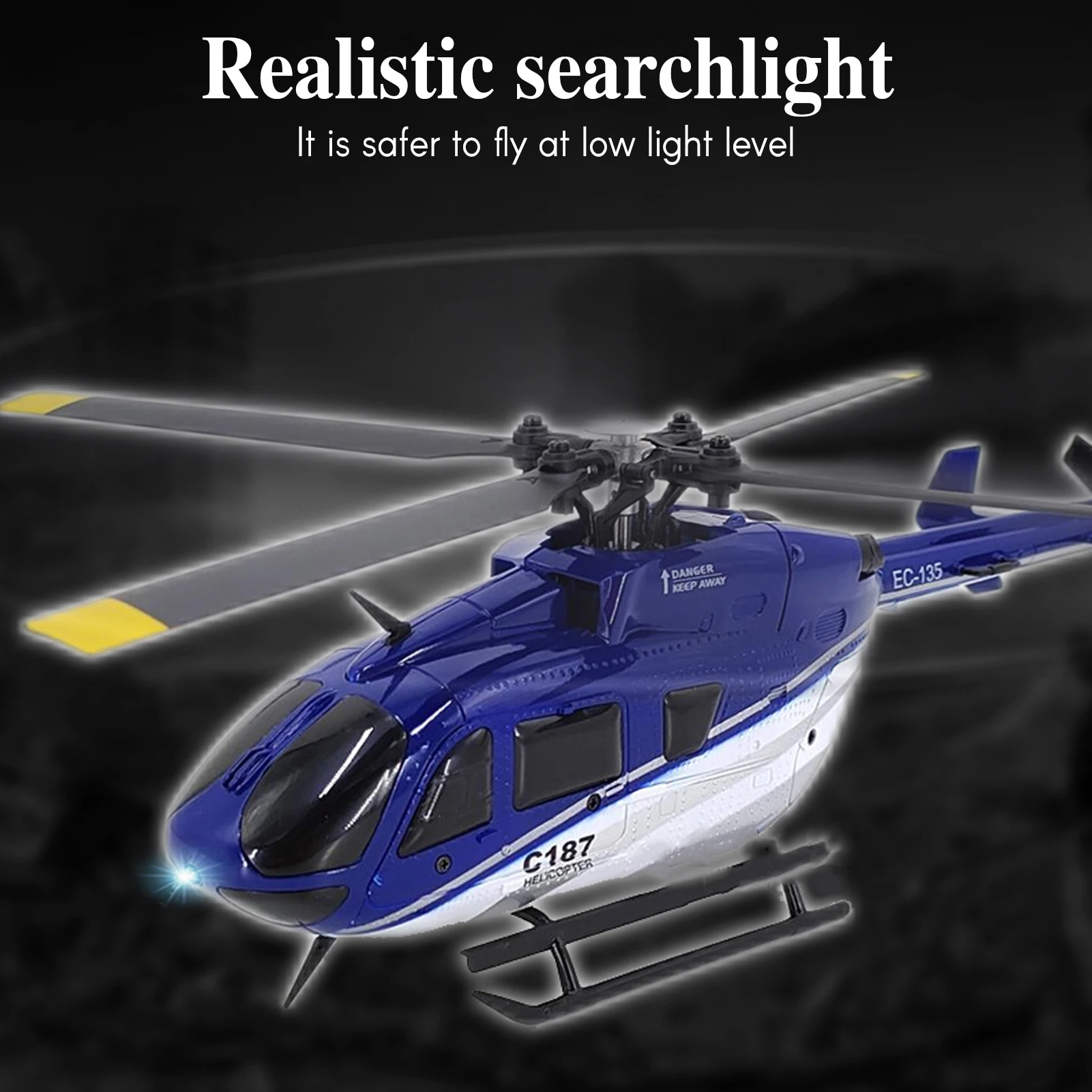 Remote Control Helicopter 2.4GHz Remote Control Drone 6-axis Gyroscope Stabilization Aileronless One-key Take-off Landing Altit