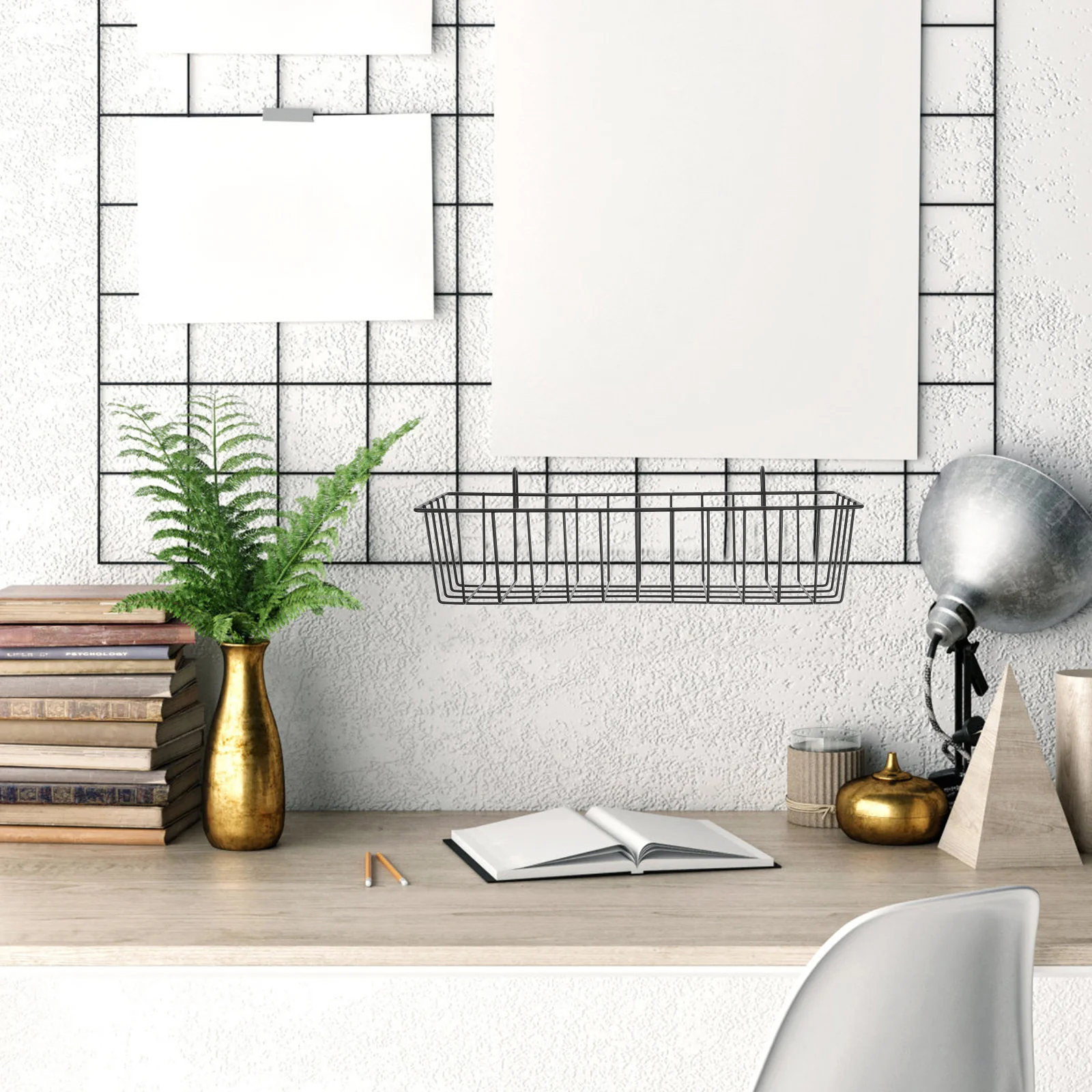 

Hanging Wire Basket Storage Basket Water-Resistant Bathroom Organizer Large Capacity Hanging Storage Rack for Toiletries