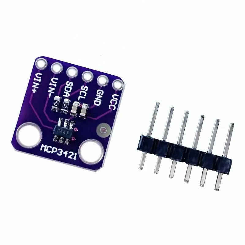 10PCS MCP3421 I2C SOT23-6 Delta-sigma ADC Evaluation Module Board for PICkit Serial Analyzer Module GY-MCP3421