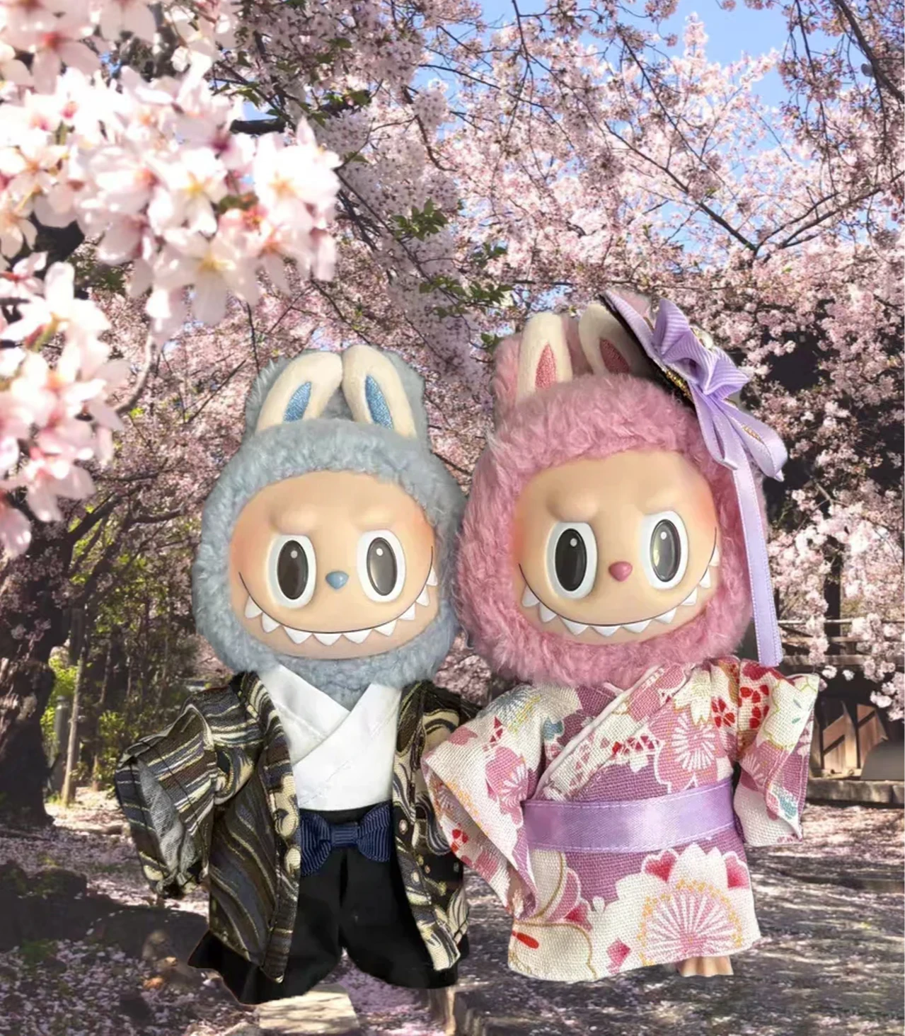 

Labubu Clothes Japanese Kimono Sakura Series, Men's and Women's Styles, Showa Era Clothing (no Doll)