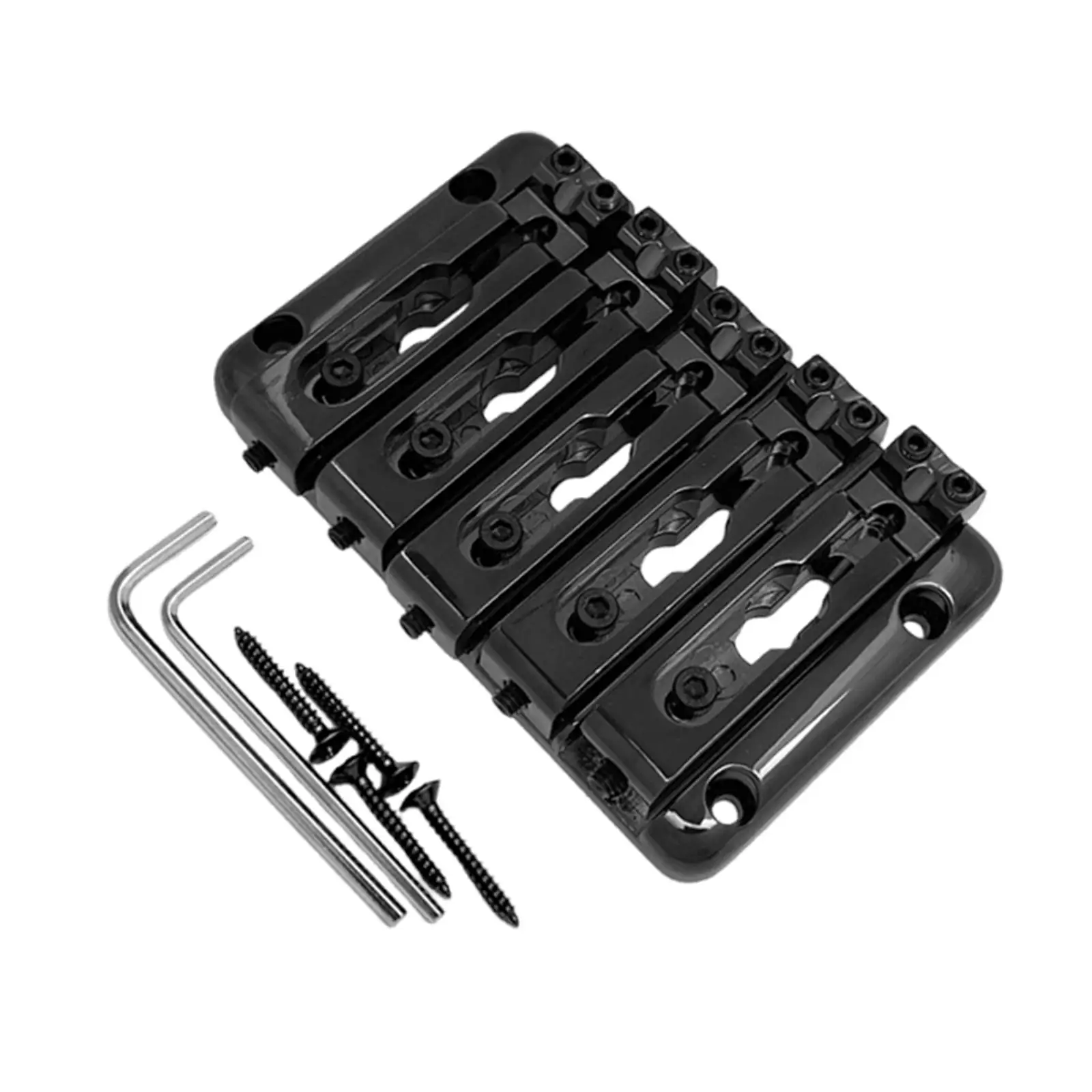 5 String Hard Tail Bass Bridge Durable Metal Guitar Accessory for Electric Acoustic Guitar Parts Replacement